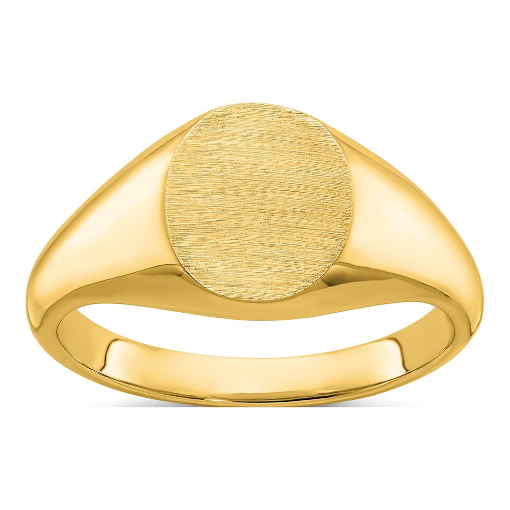Men's 10K Yellow Gold Round Signet Ring