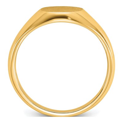 Men's 14K Yellow Gold Oval Signet Ring – view 2
