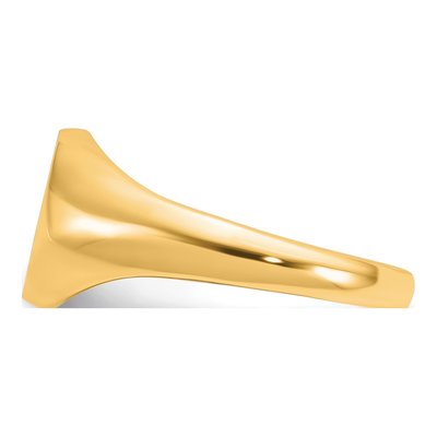 Men's 14K Yellow Gold Oval Signet Ring – view 3
