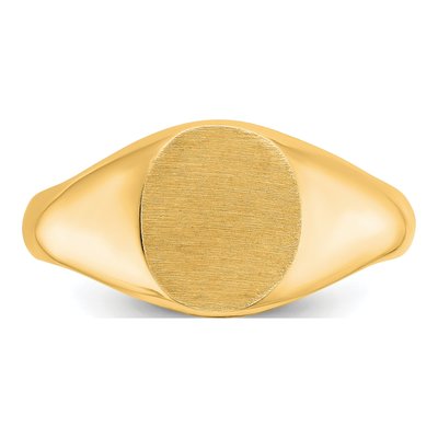 Men's 14K Yellow Gold Oval Signet Ring – view 4