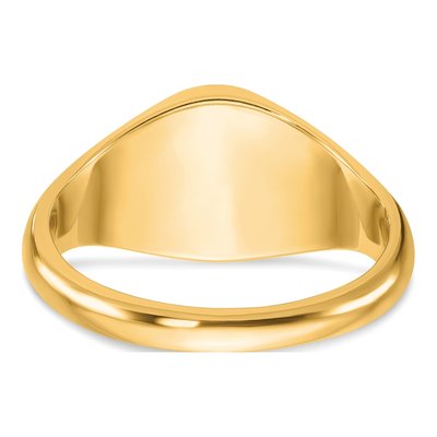 Men's 14K Yellow Gold Oval Signet Ring – view 5