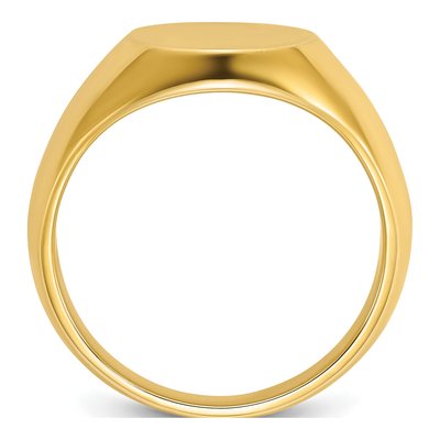Men's 10K Yellow Gold Oval Signet Ring – view 2