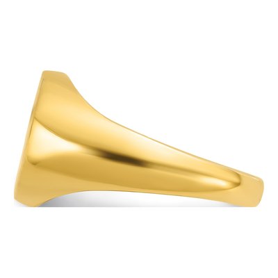 Men's 10K Yellow Gold Oval Signet Ring – view 3