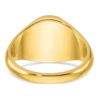 Men's 10K Yellow Gold Oval Signet Ring – view 5