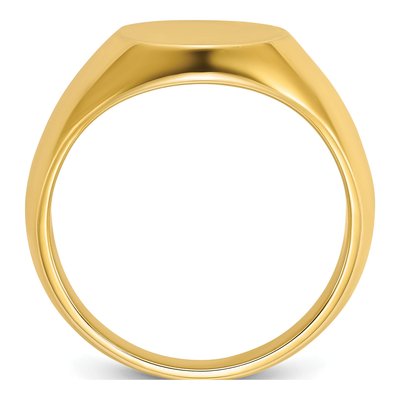 Men's 14K Yellow Gold Oval Signet Ring – view 2