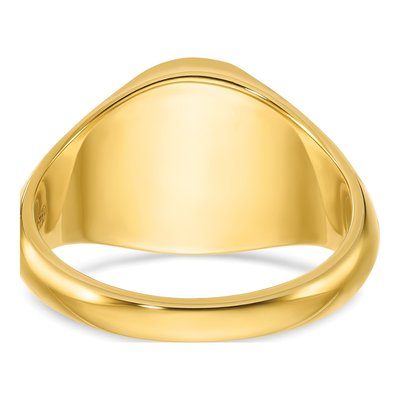 Men's 14K Yellow Gold Oval Signet Ring – view 5
