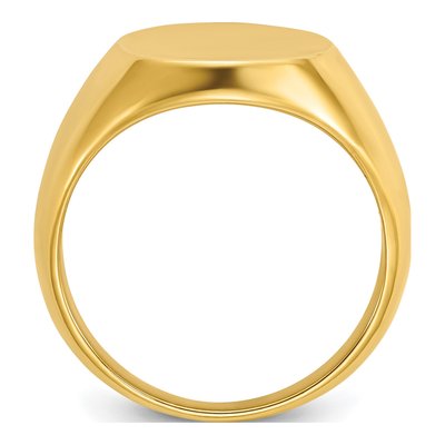 Men's 14K Yellow Gold Oval Signet Ring – view 2