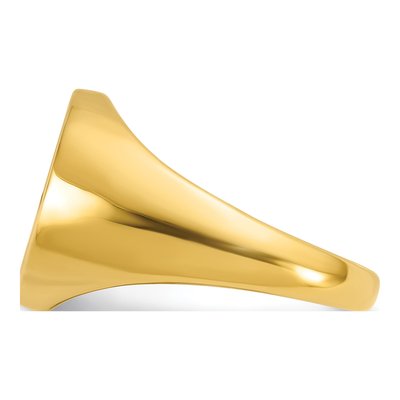 Men's 14K Yellow Gold Oval Signet Ring – view 3