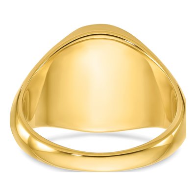 Men's 14K Yellow Gold Oval Signet Ring – view 5