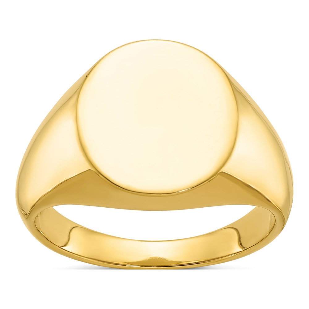 Men's 14K Yellow Gold Oval Signet Ring