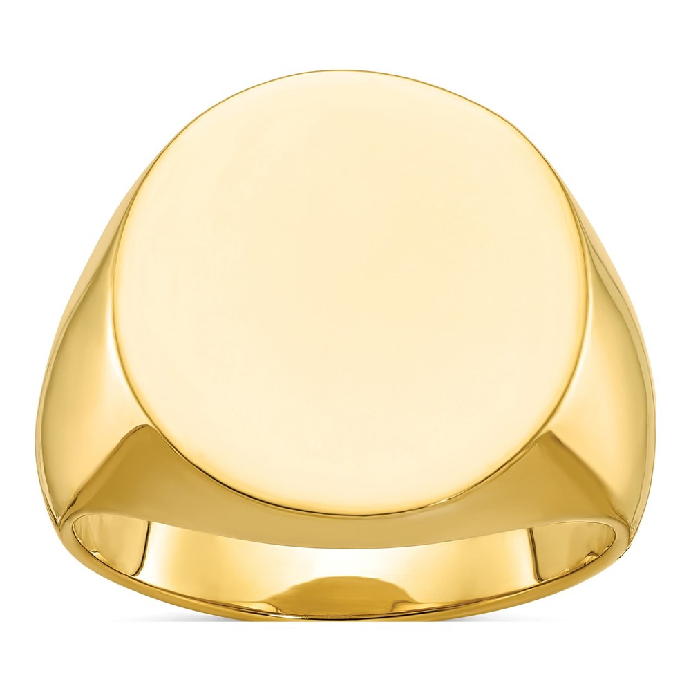 Men's 10K Yellow Gold Round Signet Ring