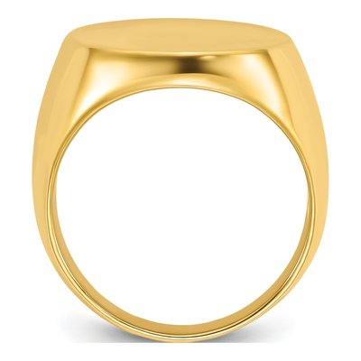Men's 14K Yellow Gold Oval Signet Ring – view 3