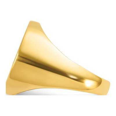 Men's 14K Yellow Gold Oval Signet Ring – view 4