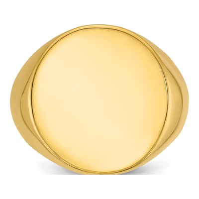 Men's 14K Yellow Gold Oval Signet Ring – view 5
