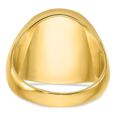 Men's 14K Yellow Gold Oval Signet Ring – view 6