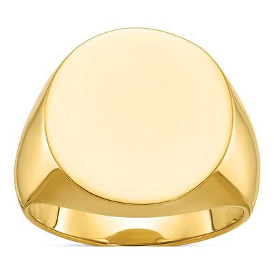 Men's 14K Yellow Gold Oval Signet Ring