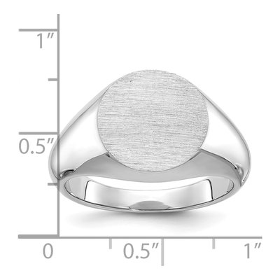 Men's 14K White Gold Signet Ring – view 2