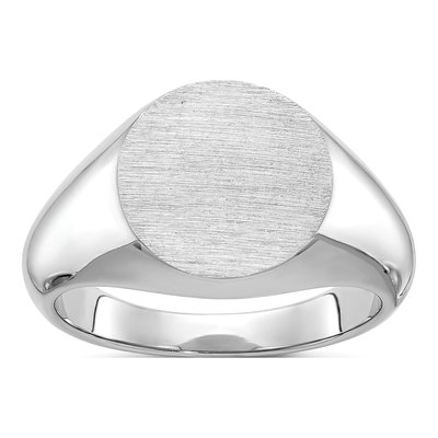 Men's 14K White Gold Signet Ring