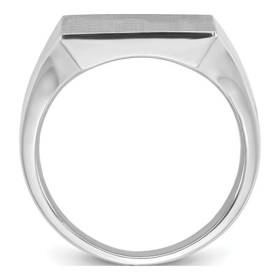 Men's 14K White Gold Square Signet Ring – view 2