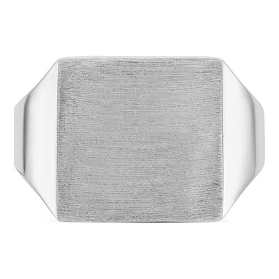 Men's 14K White Gold Square Signet Ring – view 4