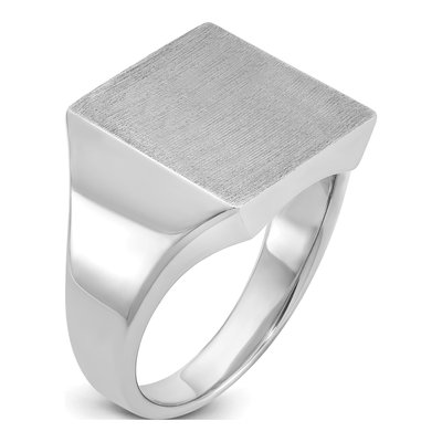 Men's 14K White Gold Square Signet Ring – view 6
