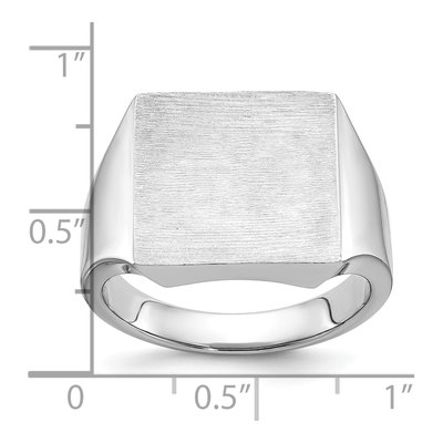 Men's 14K White Gold Square Signet Ring – view 7