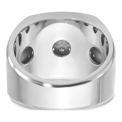 Men's 14K White Gold 4-Row Diamond Ring Mounting – view 7
