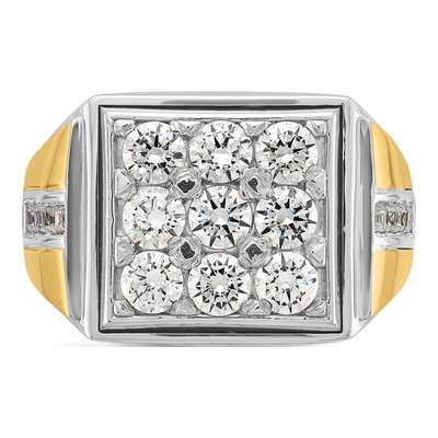 Men's 14K Two-Tone Gold Diamond Ring Mounting – view 6