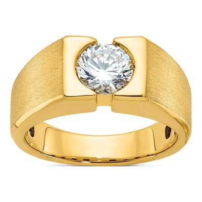Men's 14K Yellow Gold 1 ct tw Lab-Grown Diamond Ring