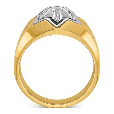 Men's 14K Two-Tone Gold Diamond Star Ring Mounting – view 2
