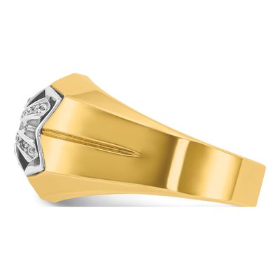 Men's 14K Two-Tone Gold Diamond Star Ring Mounting – view 5
