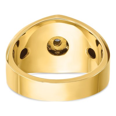 Men's 14K Two-Tone Gold Diamond Star Ring Mounting – view 7