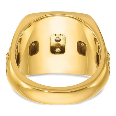 Men's 14K Two-Tone Gold Diamond Stars Stripes Ring Mounting – view 5