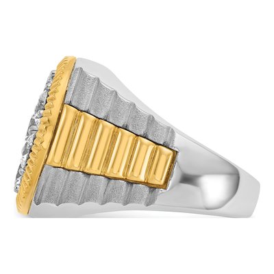 Men's 14K Two-Tone Gold Diamond Cluster Ring Mounting – view 5