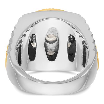 Men's 14K Two-Tone Gold Diamond Cluster Ring Mounting – view 7