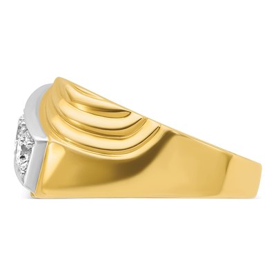 Men's 14K Yellow Gold Diamond 3-Stone Ring Mounting – view 5