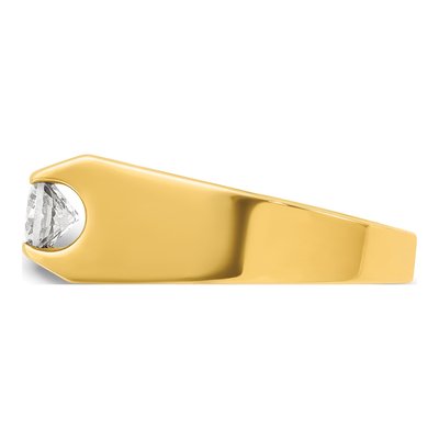Men's 14K Yellow Gold 1 ct tw Lab-Grown Diamond Three Ring – view 3