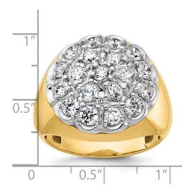 Men's 14K Two-Tone Gold Cluster Ring Mounting – view 3