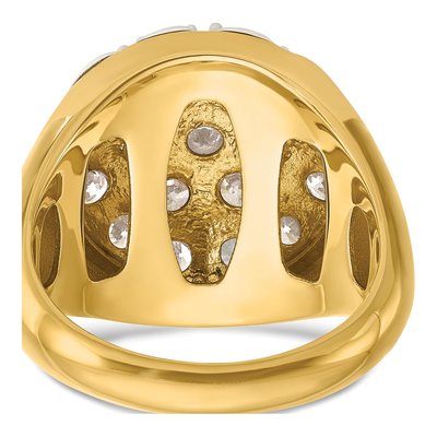 Men's 14K Two-Tone Gold Cluster Ring Mounting – view 7