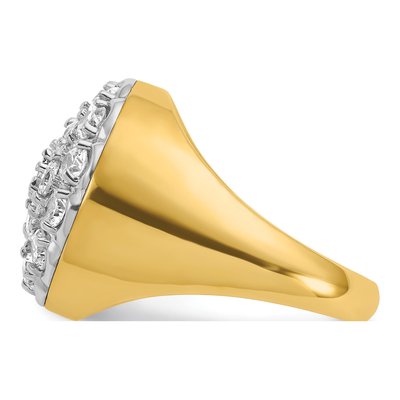 Men's 14K Two-Tone Gold 3 1/4 ct tw Diamond Cluster Ring – view 5