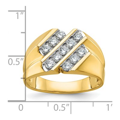 Men's 14K Yellow Gold Diamond Ring Mounting – view 3