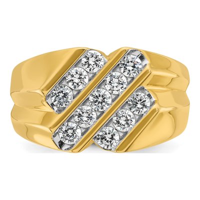 Men's 14K Yellow Gold Diamond Ring Mounting – view 6
