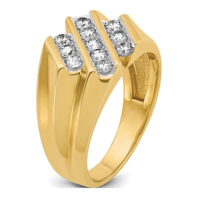Men's 14K Yellow Gold Diamond Ring Mounting – view 8