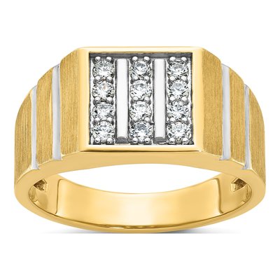Men's 14K Yellow Gold Diamond Ring Mounting