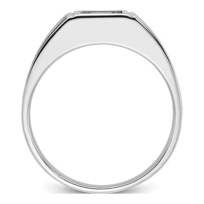 Men's 14K White Gold Black Diamond Ring Mounting – view 2