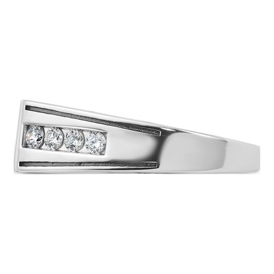 Men's 14K White Gold Black Diamond Ring Mounting – view 5