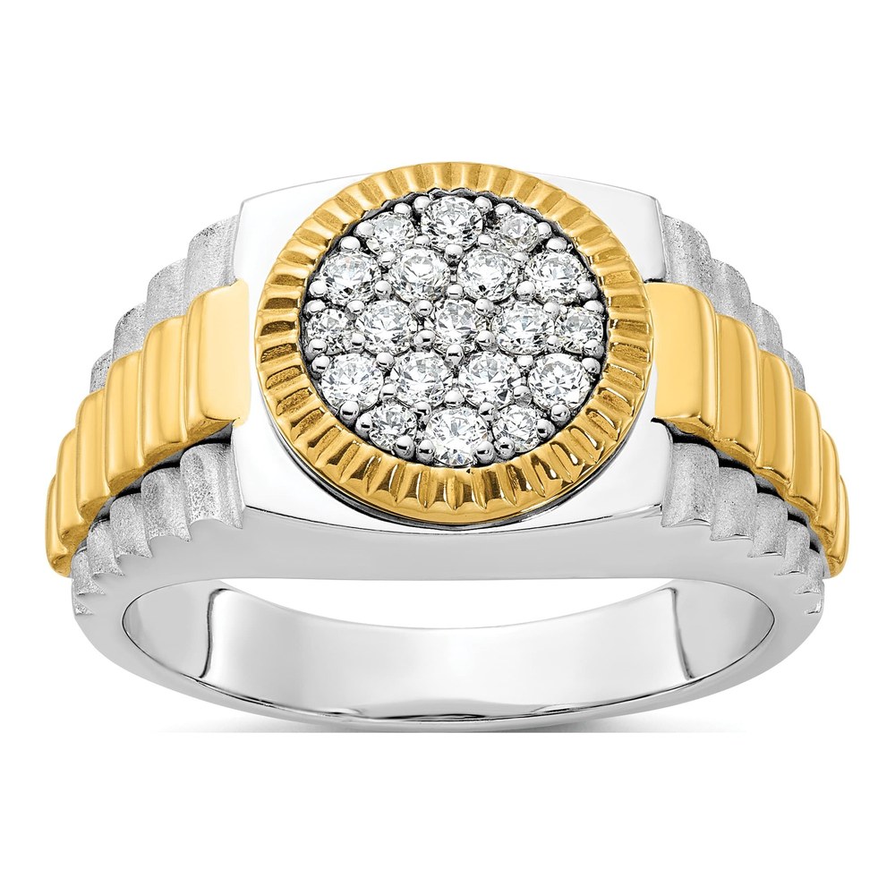 IB Goodman 10K Two-Tone Men's Cluster Ring Mounting
