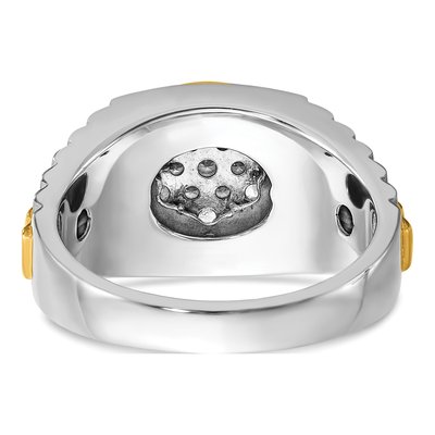 Men's 14K Two-Tone Gold Diamond Cluster Ring Mounting – view 8