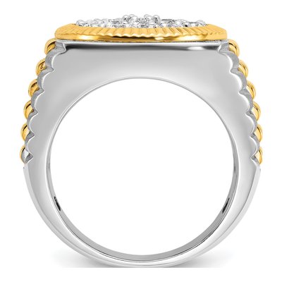 Men's 14K Two-Tone Gold Diamond Ring Mounting – view 2