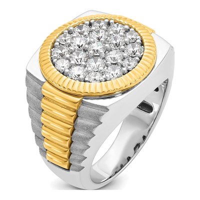 Men's 14K Two-Tone Gold Diamond Ring Mounting – view 8